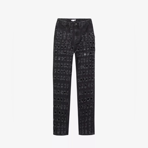 GOOD AMERICAN Good 90s Icon straight-leg mid-rise stretch-cotton jeans NWOT - Picture 2 of 7